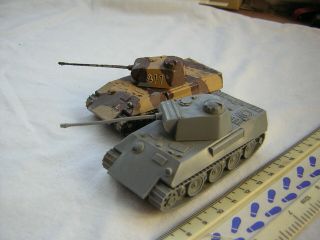 2 X Airfix Poly Soft Plastic Ww2 German Military Panther Tanks Scale 1:72