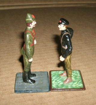 Two 1/32 Scale Handpainted Metal Soldier Figures From USSR Russian Army Officers 2