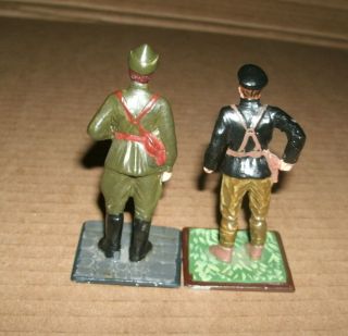 Two 1/32 Scale Handpainted Metal Soldier Figures From USSR Russian Army Officers 3