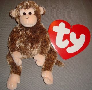 Ty Bonsai Buddy Brown Tan Monkey 2003 No Tag 15 " Beanie Classic Chimpanzee