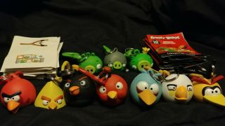 Angry Birds Backpack Hangers Keychain Complete Set Of 10 Rovio Just Toys