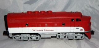 MTH 30 - 4110e - 1 TEXAS SPECIAL F3 Powered A Protosounds 2 MKT Katy Diesel Dual MTR 2