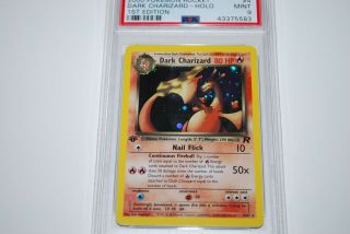 PSA 9 1st Edition Dark Charizard Holo 4/82 Team Rocket 1999 - 2000 3
