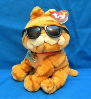 T.  Y.  Beanie Babies With Tags - Garfield The Cat With Sunglasses,  Retired