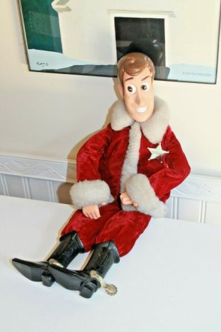 Mattel 1999 Holiday Hero Series Toy Story " Woody " Figure Doll.