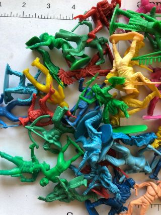 1/32 54 mm plastic toys indians,  cowboys,  horses,  tipis marx and others 2