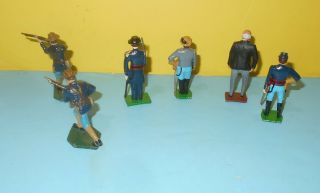 Painted Metal Toy Soldiers Action Pose US Civil War Soldier Figures 2 