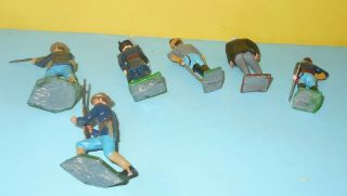 Painted Metal Toy Soldiers Action Pose US Civil War Soldier Figures 2 