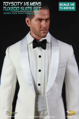 Toys City 62016b 1/6 Male Fashion Formal Tuxedo Clothes Suits F 12 " Figure Body