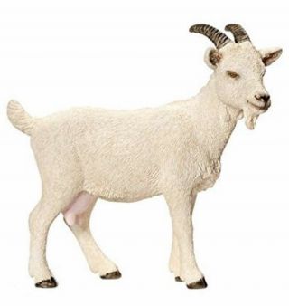 2012 Retired Schleich Milking Nanny Goat White With Horns