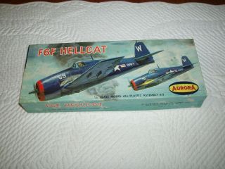 Aurora F6f Hellcat Navy Fighter Plane Model Kit.  No.  40 - 79