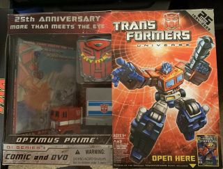 Transformers 25th Anniversary Optimus Prime With Dvd And Comic
