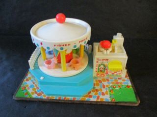 Vintage Fisher Price Little People Merry Go Round