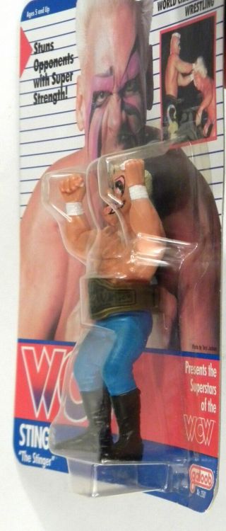Galoob Toys WCW Sting The Stinger Wrestling Blue trunks MOC rare 4