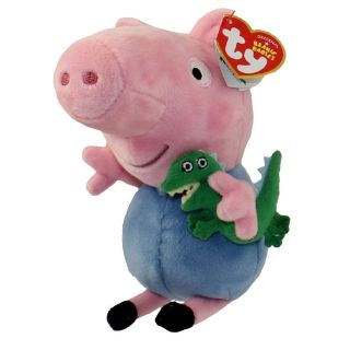 Ty Beanie Baby 6 " George Peppa Pig Plush Animal Stuffed Toy Mwmt 