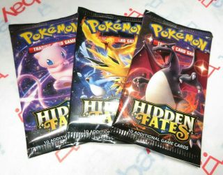 36x Pokemon Tcg Hidden Fates Booster Packs (newest Set) = Full Box