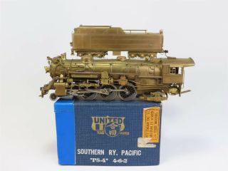Ho Scale Brass Pfm United Unpainted Sp Southern Pacific 4 - 6 - 2 Steam Locomotive