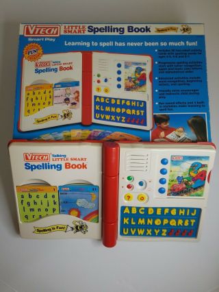 Vintage Vtech Little Smart Talking Spelling Book With 100 Activity Cards & Box