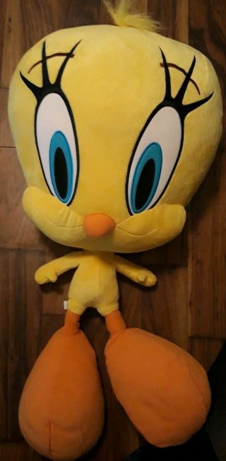 Looney Tunes Tweety Bird 24 " Plush Big Head & Feet Stuffed Animal Pillow