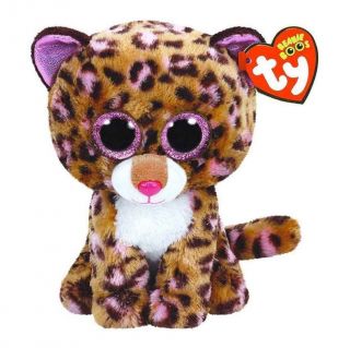Ty Beanie Boos Patches The Leopard W/glitter Eyes (medium Size 9 Inch) Nwt