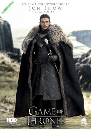 Threezero Hbo Game Of Thrones Season 8 Jon Snow Kit Harington 1/6 Retailer