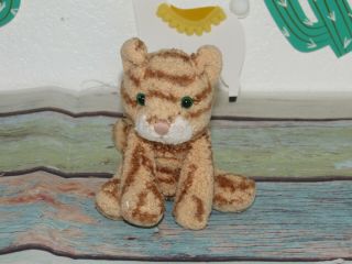 Target Orange Kitty Cat Tabby Striped 6 " Mini Stripe Plush Bean Bag Toy 48213