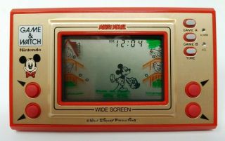 Handheld 1981 Nintendo Game & Watch Mickey Mouse MC - 25 Widescreen 2