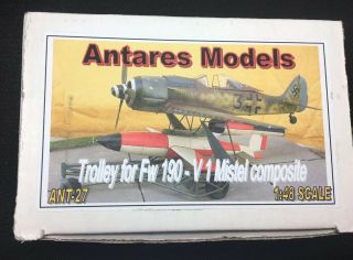 Trolley For Fw 190 V1 Mistel Composite - Antares 1/48 Resin/metal Kit White Box