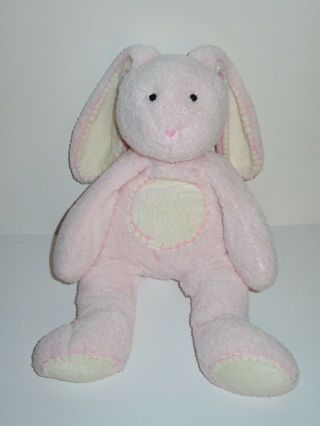 Pottery Barn Kids Plush Pink Bunny Rabbit Stitch 18 " Stuffed Animal Pbk Doll Toy