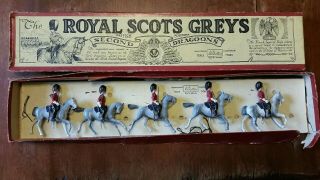 W Britain Metal Toy Soldiers Royal Scots Greys Mounted