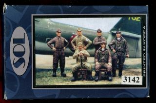 Sol 1/48 Resin Japanese Army Airforce Pilot Wwii (6 Figures) (mm142 - 35000)