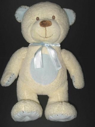 Russ Baby Cream Blue Teddy Bear 16 " Plush Stuffed Animal Toy 34675 Rikey Austin