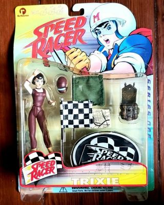 Vintage 1999 Trixie Speed Racer Figure Resaurus Mach 5 Series One 1 Toy Set