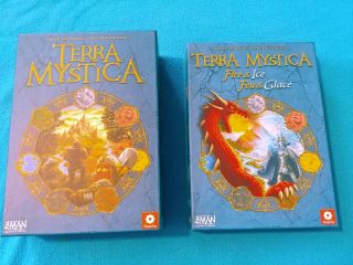 Terra Mystica Board Game With Fire & Ice Expansion And Boxes