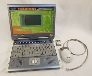 Vtech Nitro Notebook Blue Kids Learning Laptop With Mouse & Storytime Cartridge