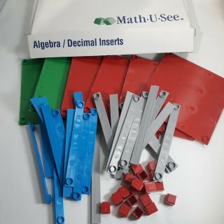 Math U See Manipulative Blocks Algebra/decimal Inserts Complete