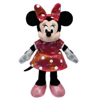 Minnie Mouse In Rainbow Sparkle Dress - 8 " Plush - Ty Beanie Babies