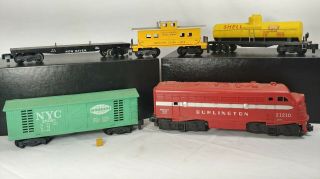 American Flyer Set 20711 - EMD F - 9 Diesel Engine With Box & Other Cars 2