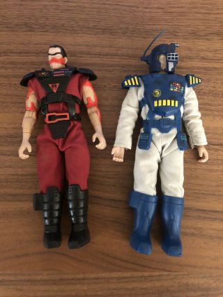 Vintage Tonka Spiral Zone Riders Overlord Dirk Courage Action Figures Rare 1987