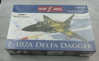 F - 102a Delta Dagger 1:48 Scale Model Airplane Kit 48001 Encore Models Squadron