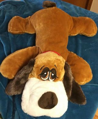 Dan Dee Large Dog Floppy Valentine Stuffed Plush Sewn Eyes Brown Pup