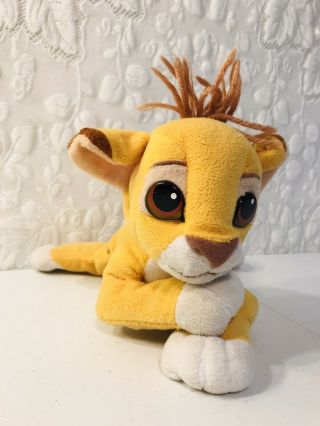 Vintage Mattel Disney The Lion King Simba Plush Stuffed Animal Yarn Hair Variant