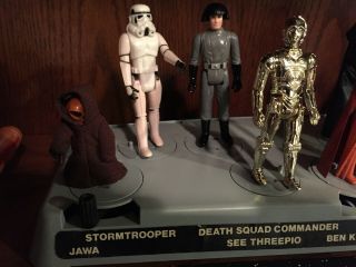 Vintage 1977 Star Wars 12 Action Figures with Action Stand,  Weapons 5