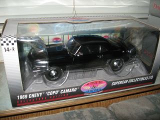 1:18 Highway 61 1969 Camaro C.  O.  P.  O.  427 Tuxedo Black & Black Supercar 1 Of 300