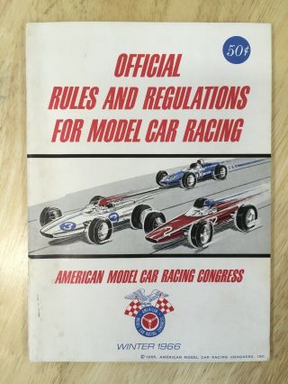 1966 American Model Car Racing Congress Rules & Regulations Handbook
