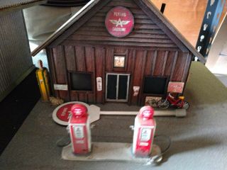 1/24 Scale Flying A Gas Station Scene Shop " One Of A Kind " With Cars