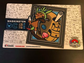 2019 Pokemon World Championship Washington Dc Chespin Limited Edition Playmat