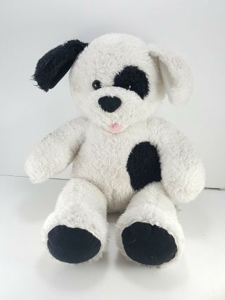 Build A Bear Workshop Black White 15” Plush Stuffed Puppy Dog Soft Standing
