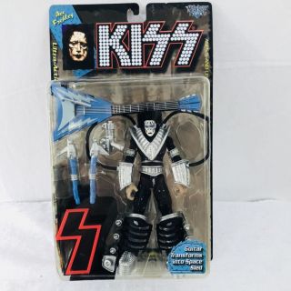 1997 Kiss Ace Frehley Ultra Action Figure Guitar Space Sled Todd Mcfarlane Toys