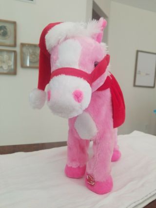 Dan Dee Pink Christmas Animated Walking Musical Plush Horse